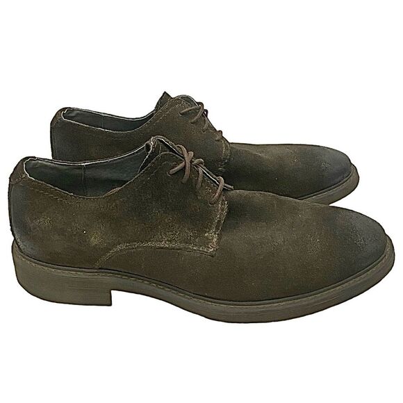 Joseph Abboud Men’s Oxford Dress Shoes Size 11 D Brown Distressed Suede Leather